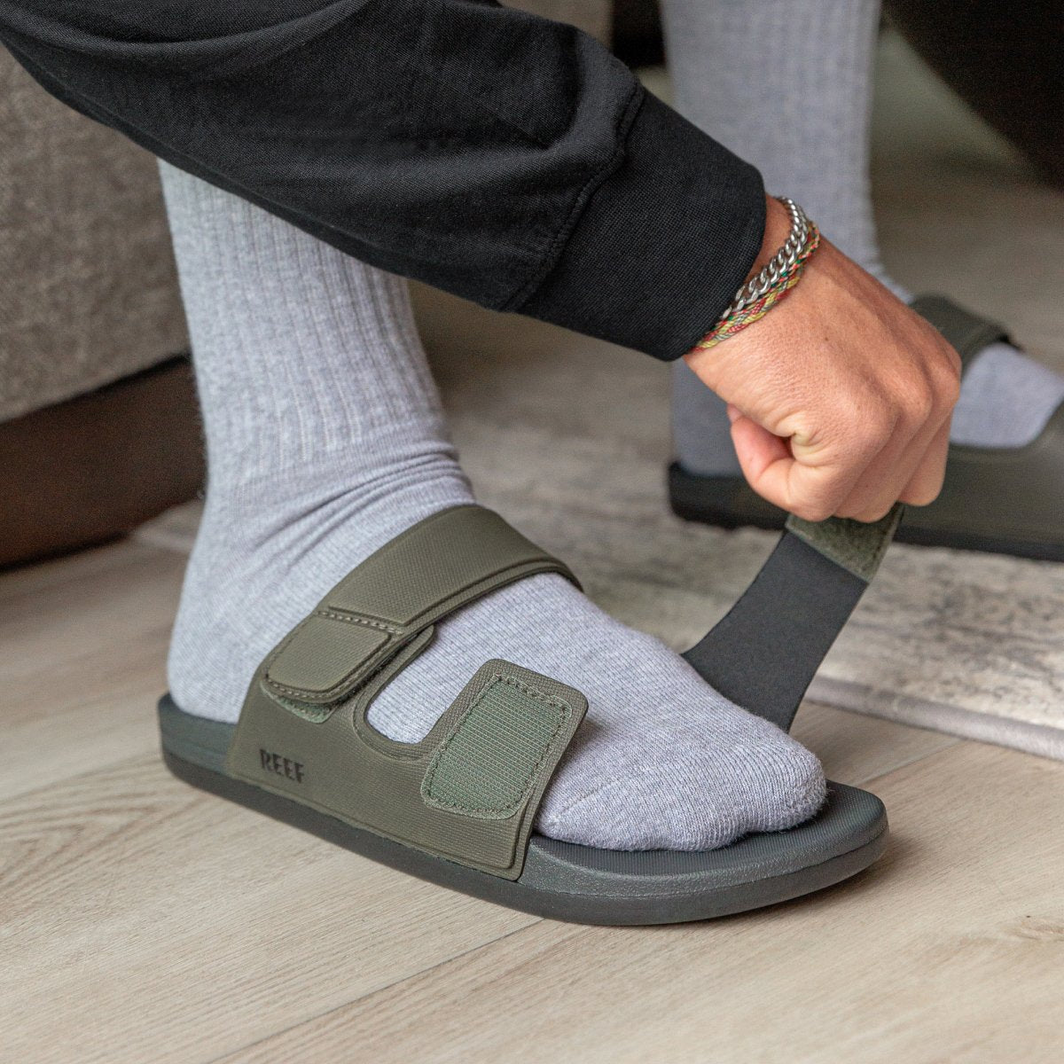 Reef Cushion Tradewind Grey Olive כפכפי גברים ריף