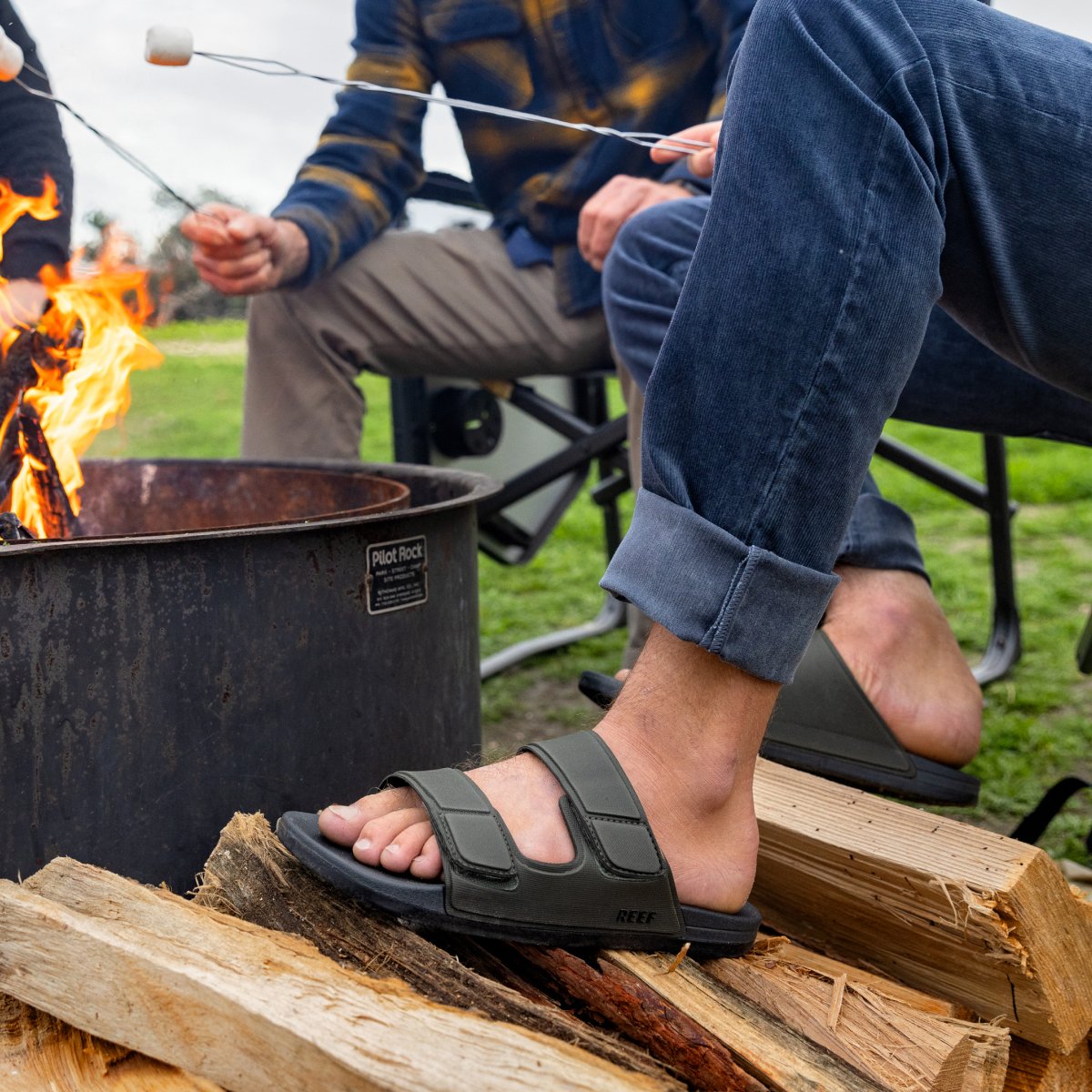 Reef Cushion Tradewind Grey Olive כפכפי גברים ריף