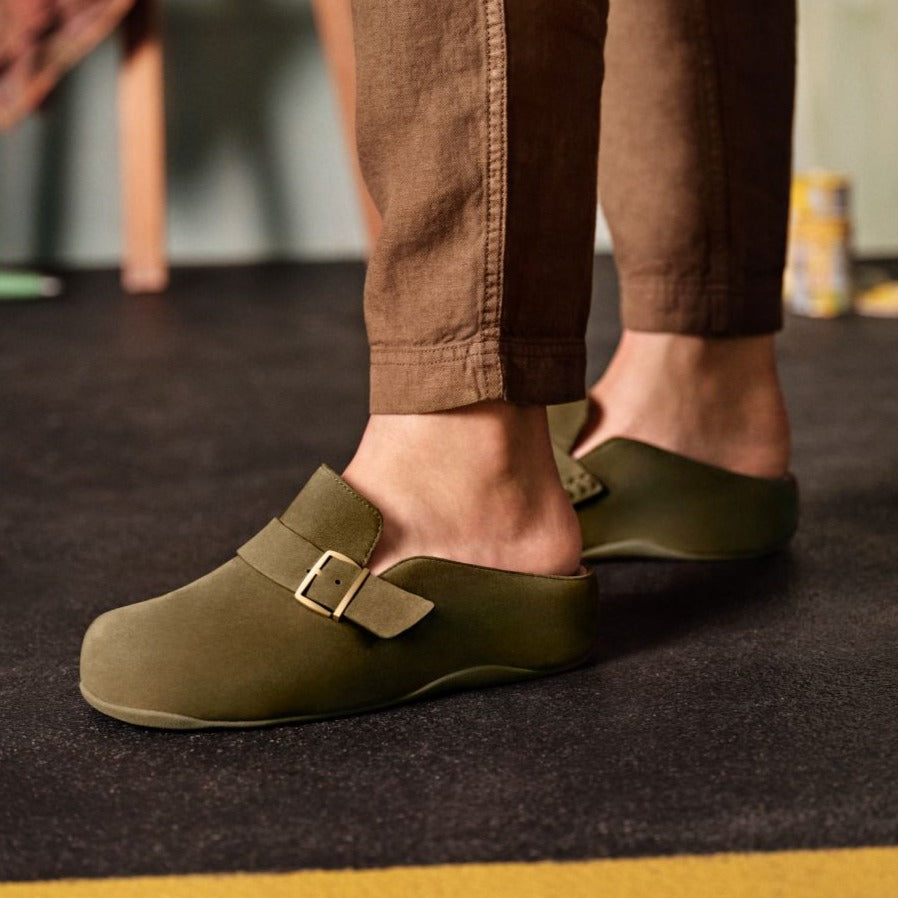 Fit-Flop Shuv Buckle-Strap Mossy  שוב רצועה מוסי פיט פלופ נעלי נשים