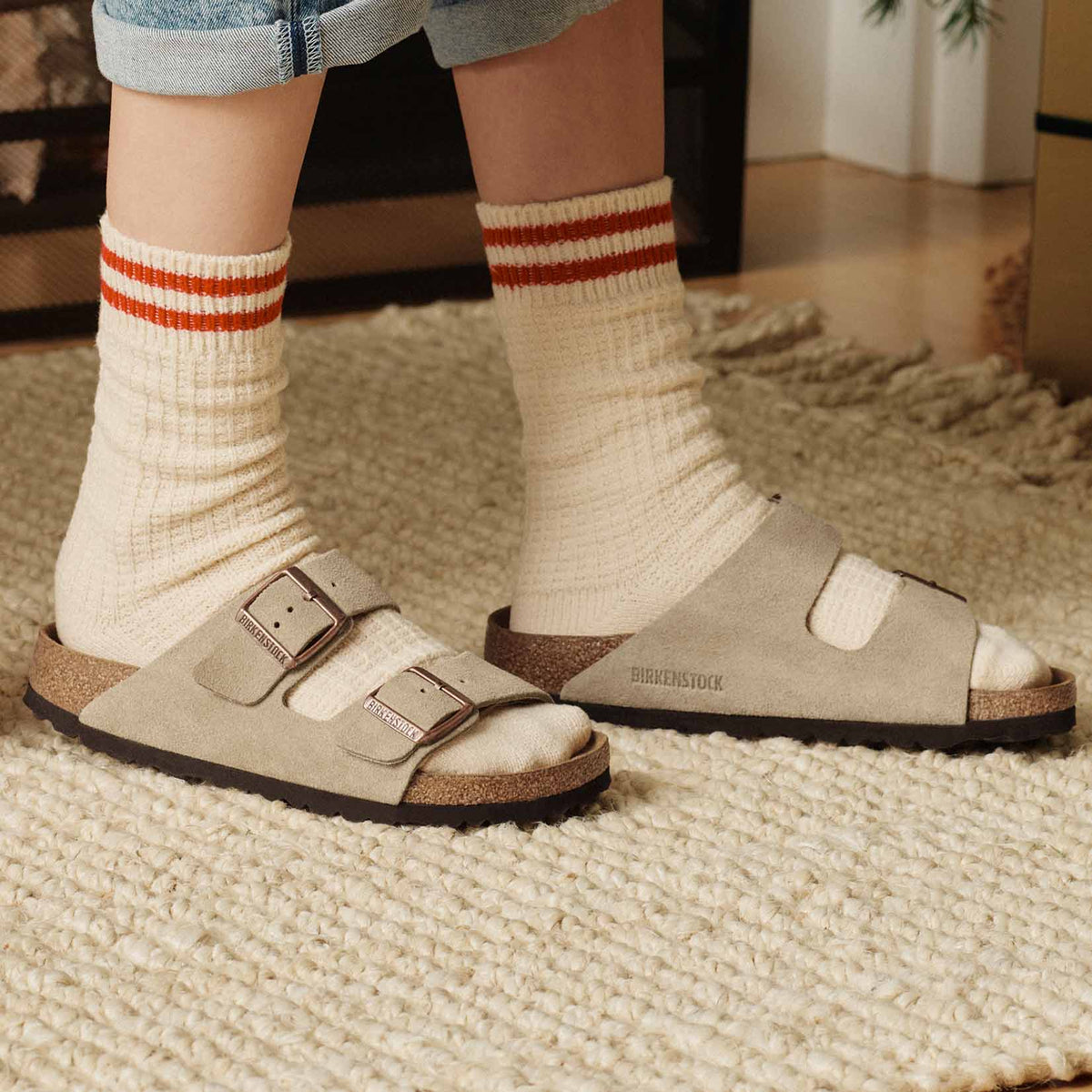 Birkenstock Arizona Taupe בירקנשטוק כפכפי יוניסקס אריזונה טיופ
