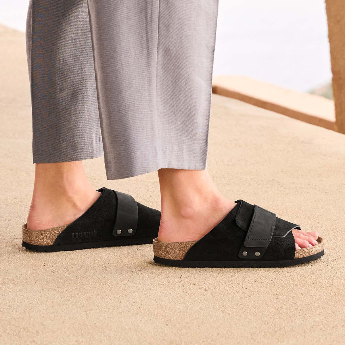 Birkenstock Kyoto Black בירקנשטוק כפכפי נשים שחור