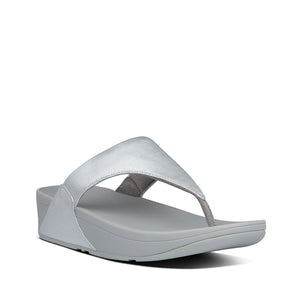 Fit Flop Lulu Leather Toepost Silver כפכפי פיט פלופ לנשים אפור