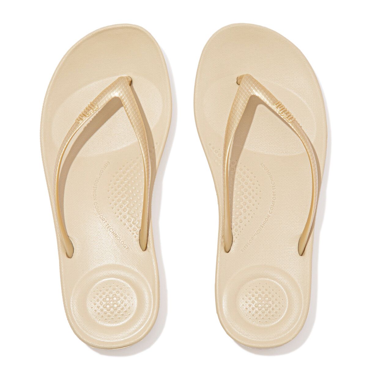Fit Flop Iqushion Ergonomic Flip Flops Gold פיט פלופ כפכפי נשים