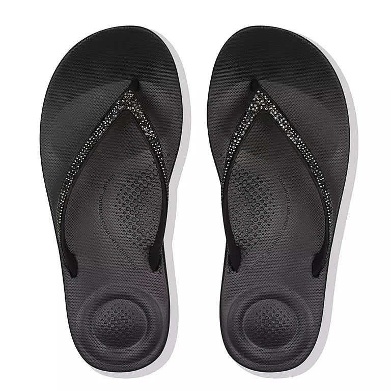 Fit Flop Iqushion Sparkle Black פיט פלופ כפכפי נשים