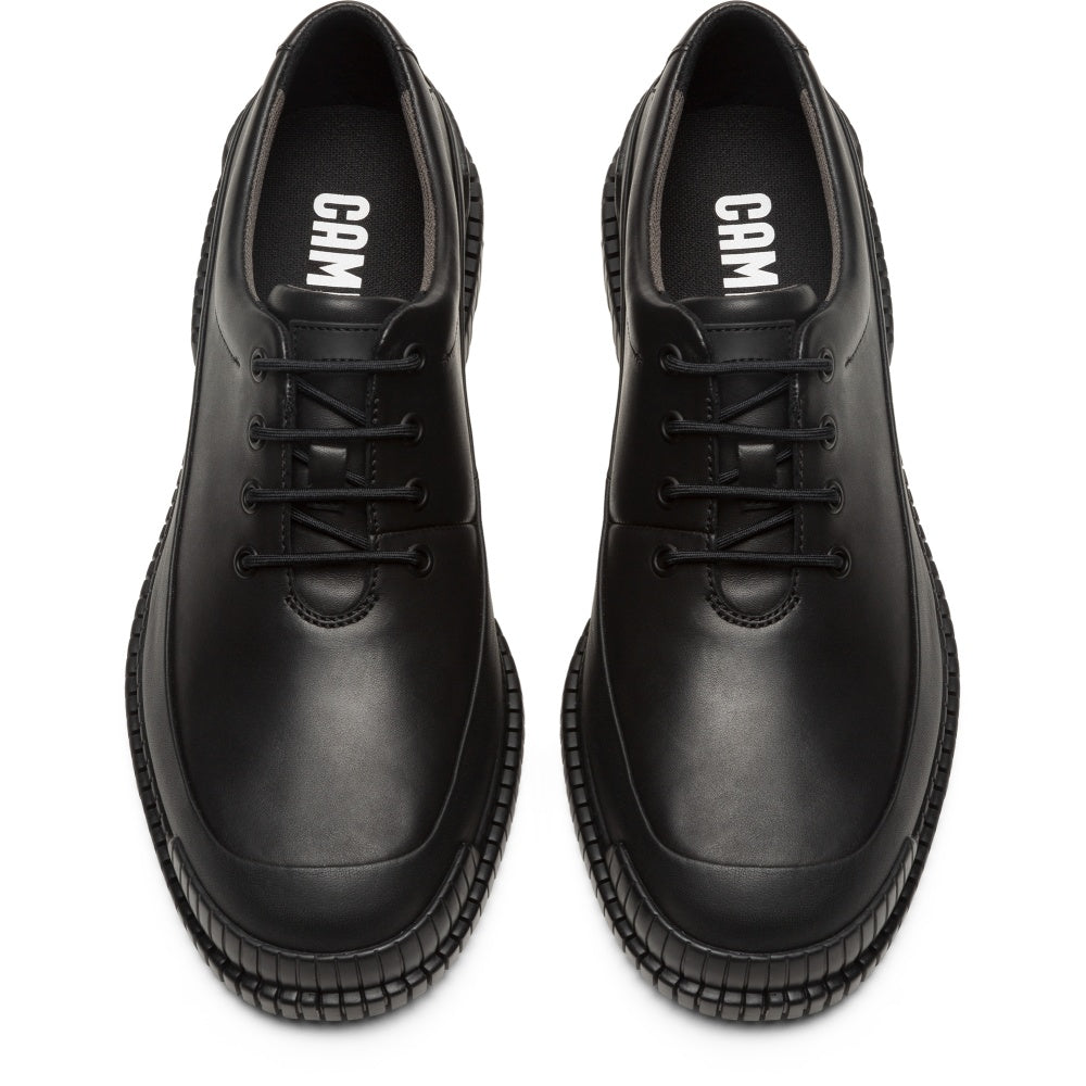 נעלי גברים קמפר Camper Pix Black leather lace-up shoes - Original's