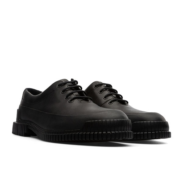נעלי גברים קמפר Camper Pix Black leather lace-up shoes - Original's