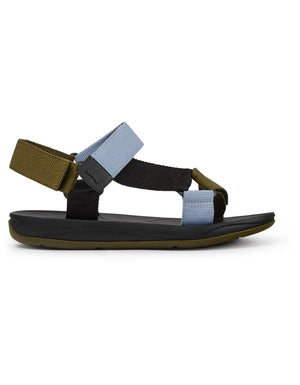 Camper Match Green, blue and black recycled sandals for men קמפר סנדלי גברים