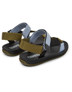 Camper Match Green, blue and black recycled sandals for men קמפר סנדלי גברים