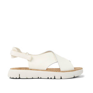 Camper Oruga White leather and textile sandals for women סנדלי קמפר לנשים