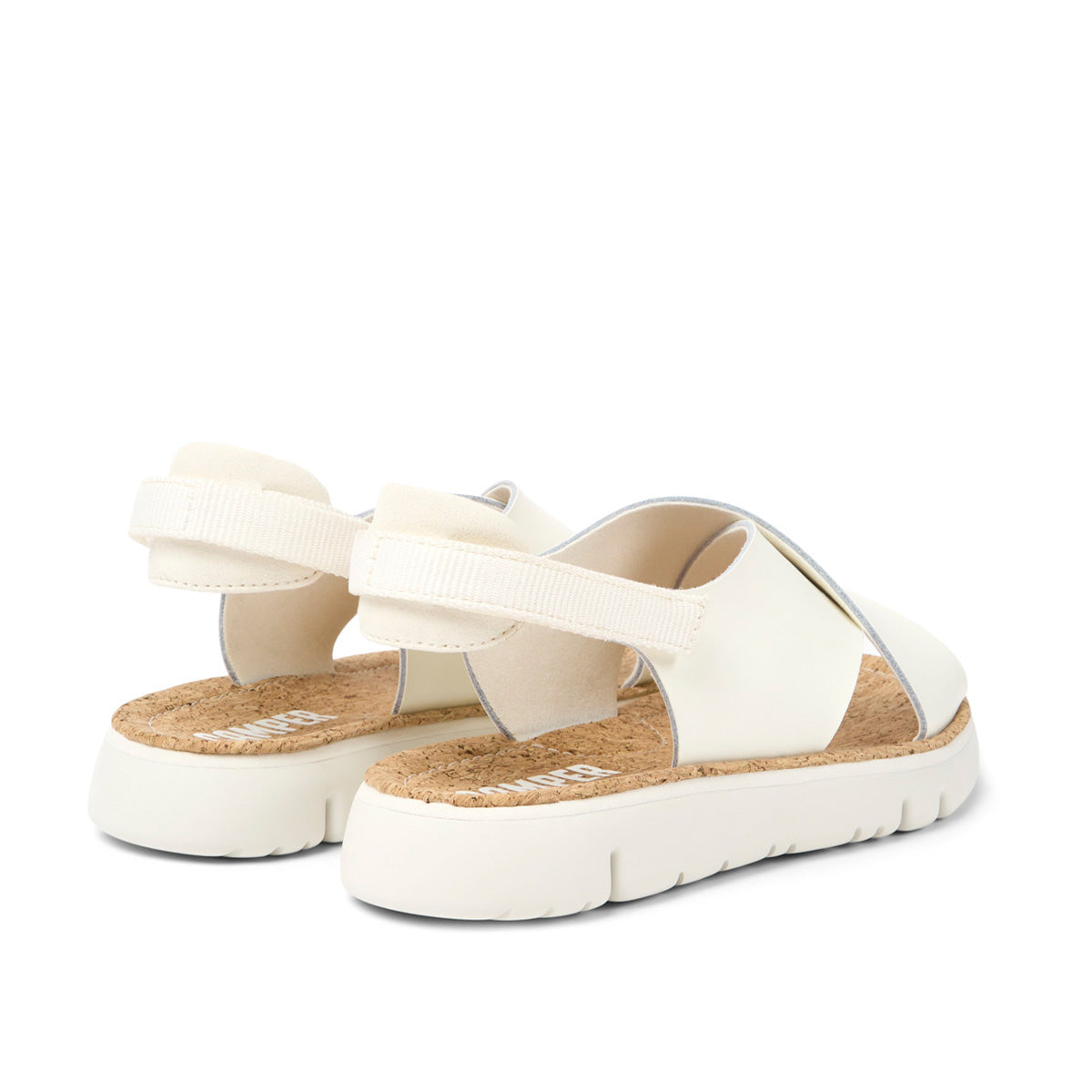 Camper Oruga White leather and textile sandals for women סנדלי קמפר לנשים