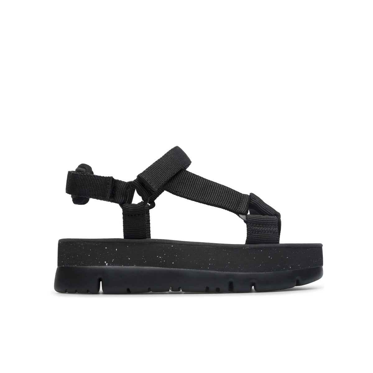 סנדלי נשים קמפר Camper Oruga Up Black recycled PET sandals for women