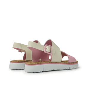 Camper Oruga White and pink leather sandals for women קמפר סנדלי נשים