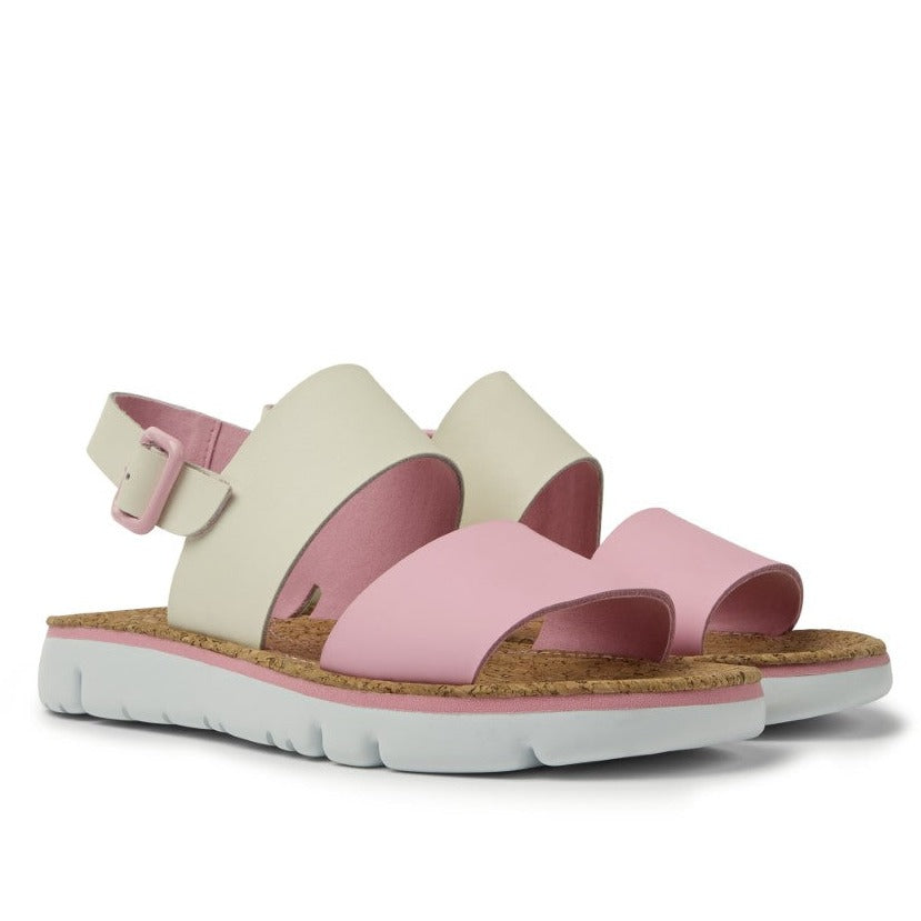 Camper Oruga White and pink leather sandals for women קמפר סנדלי נשים