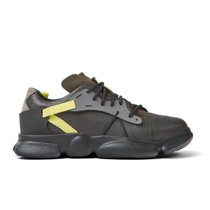 Camper Twins Gray, yellow, and black leather sneakers for women נעלי קמפר נשים