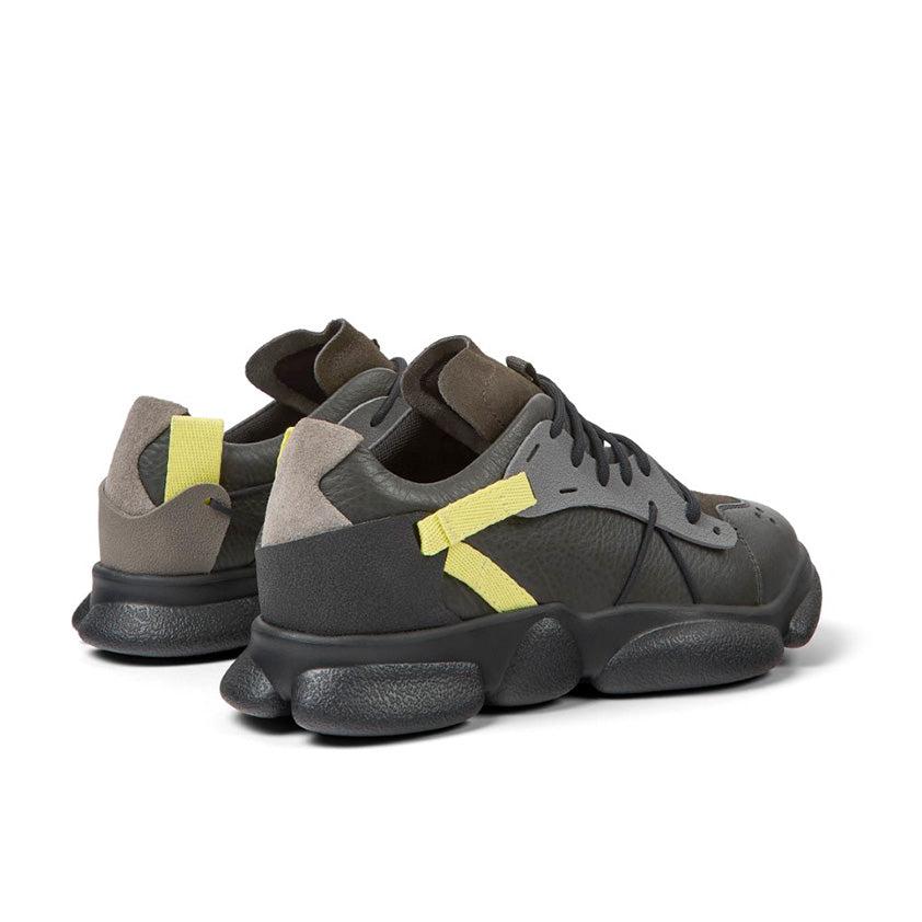 Camper Twins Gray, yellow, and black leather sneakers for women נעלי קמפר נשים