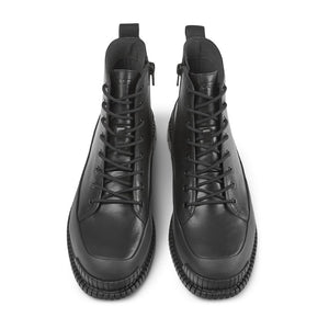 Camper Pix black leather lace-up boots for women נעלי קמפר נשים