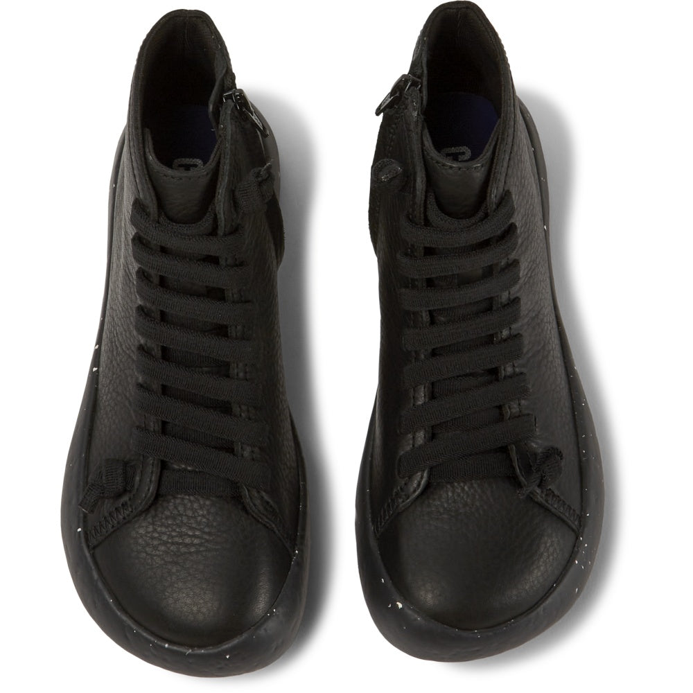 Camper Peu Stadium Black leather ankle boots for women נעלי נשים קמפר