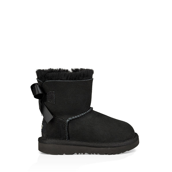 UGG Mini Bailey Bow II Black מגפי תינוקות מיני בלי בו שחורות