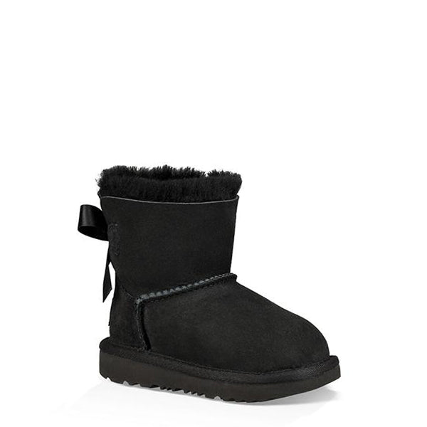 UGG Mini Bailey Bow II Black מגפי תינוקות מיני בלי בו שחורות