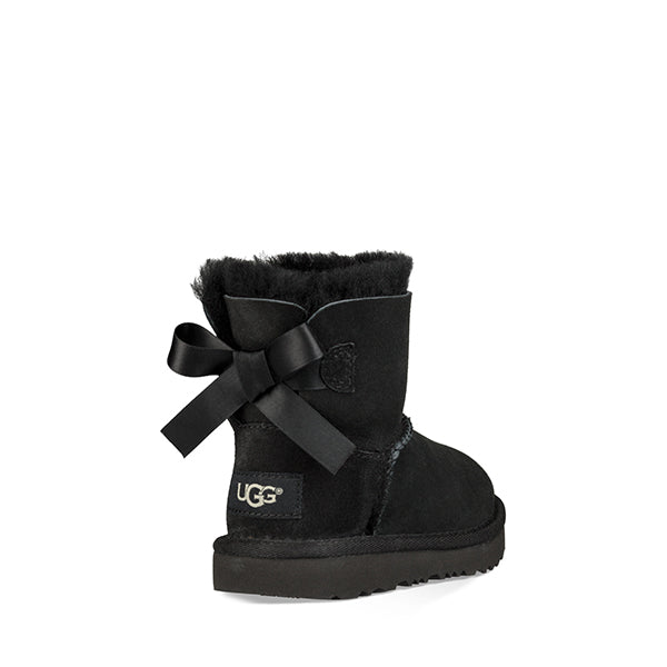 UGG Mini Bailey Bow II Black מגפי תינוקות מיני בלי בו שחורות