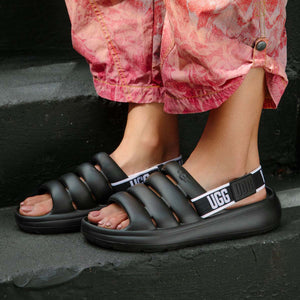 UGG Sport Yeah Black כפכפי נשים ספורט יה שחור