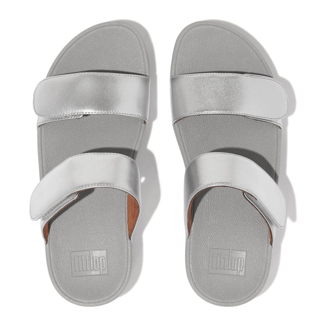 Fit Flop Lulu Adjustable Slides Silver כפכפי פיט פלופ לנשים כסף