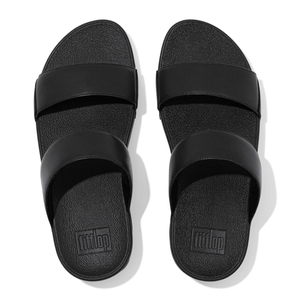 Fit-Flop Lulu Leather Slides Black פיט פלופ כפכפי נשים
