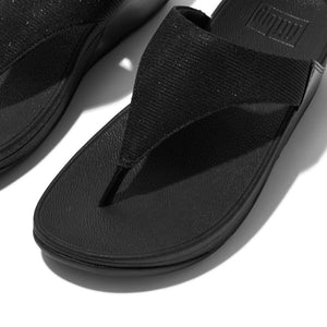Fit Flop Lulu Shimmerlux Toe-Post Black פיט פלופ לולו טופוסט שחור