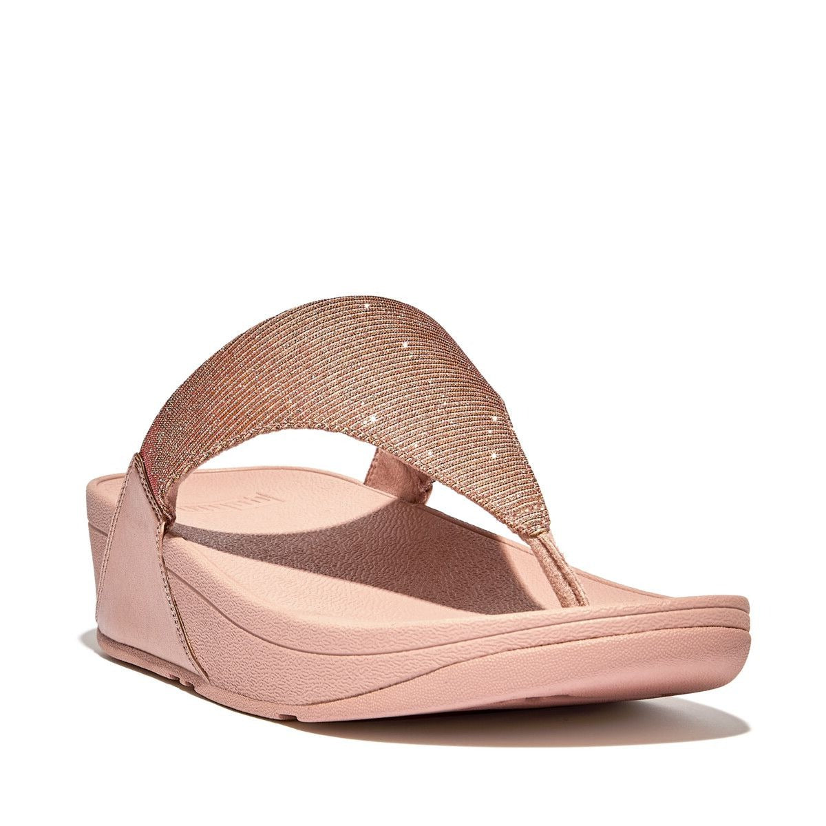 Fit Flop Lulu Shimmerlux Toe-Post Rose Gold כפכפי פיט פלופ לנשים