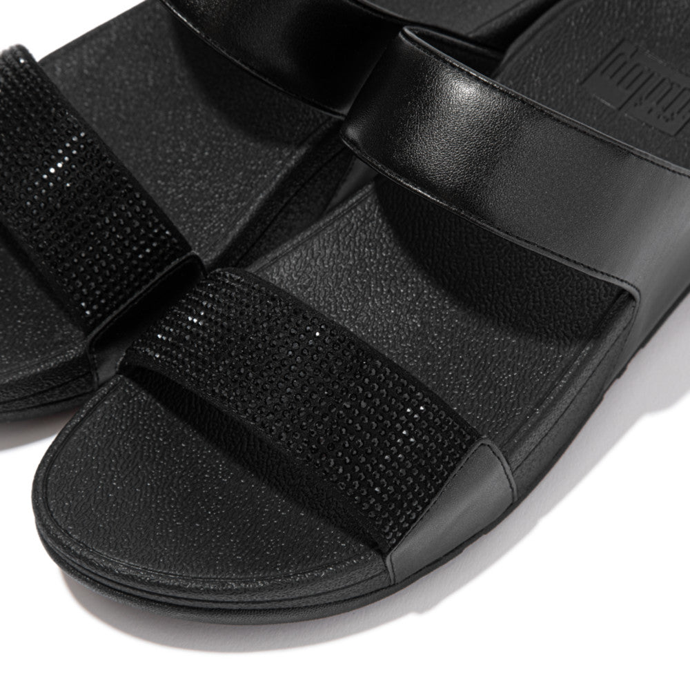 Fit-Flop Lulu Slide Hotfix Black פיט פלופ כפכפי נשים