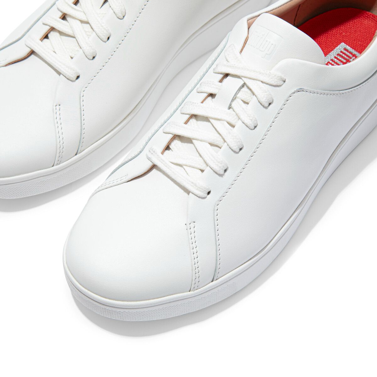 Fit-Flop Rally Metallic Backtab Urban White Rose Goldy  ראלי מטאלי לבן רוז גולד פיט פלופ נעלי נשים