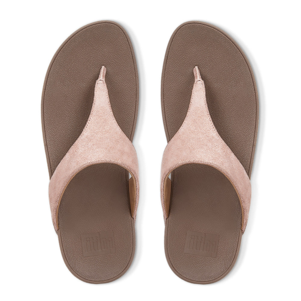 פיט פלופ שימי רוז גולד Fit-Flop Shimmy Suede Toe Post Rose Gold (4538693451850)