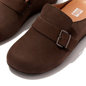 Fit-Flop Shuv Buckle-Strap Chocolate Brown  שוב רצועה חום פיט פלופ נעלי נשים