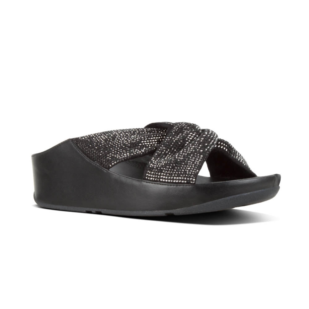 פיט פלופ טוויס קריסטל שחור Fit-Flop Twiss Crystal Black (4527297364042)