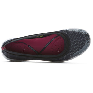 רוקפורט נעלי נשים Rockport V78722W 360 Wash Ballet Black Fuschia (4538817413194)