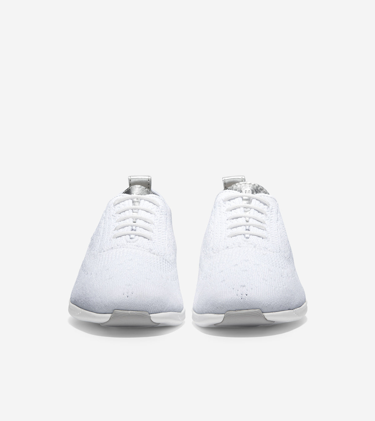 נעלי נשים קול האן  Cole Haan Zerogrand Stitchlite OX White Knit Argento (4531381141578)