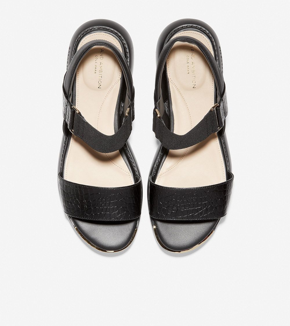 Cole Haan Grand Ambition Carmel Sandal Black קול האן סנדלי נשים