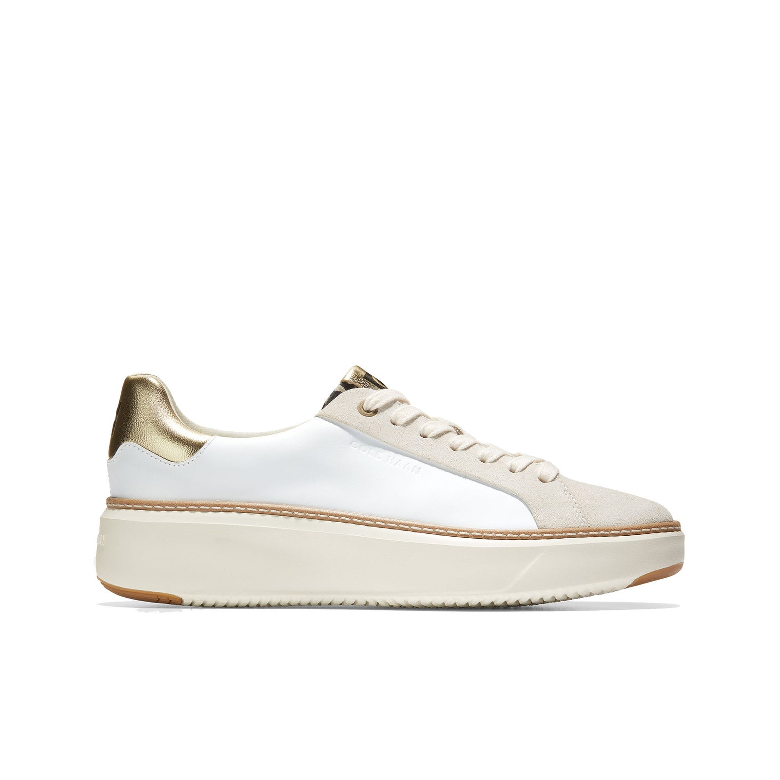 Cole Haan קול האן נעלי נשים Grandpro Topspin Sneaker Optc Wht Leo