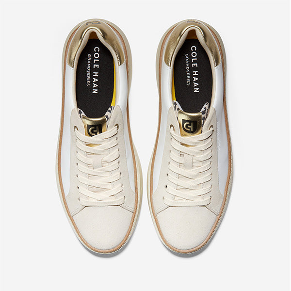 Cole Haan קול האן נעלי נשים Grandpro Topspin Sneaker Optc Wht Leo