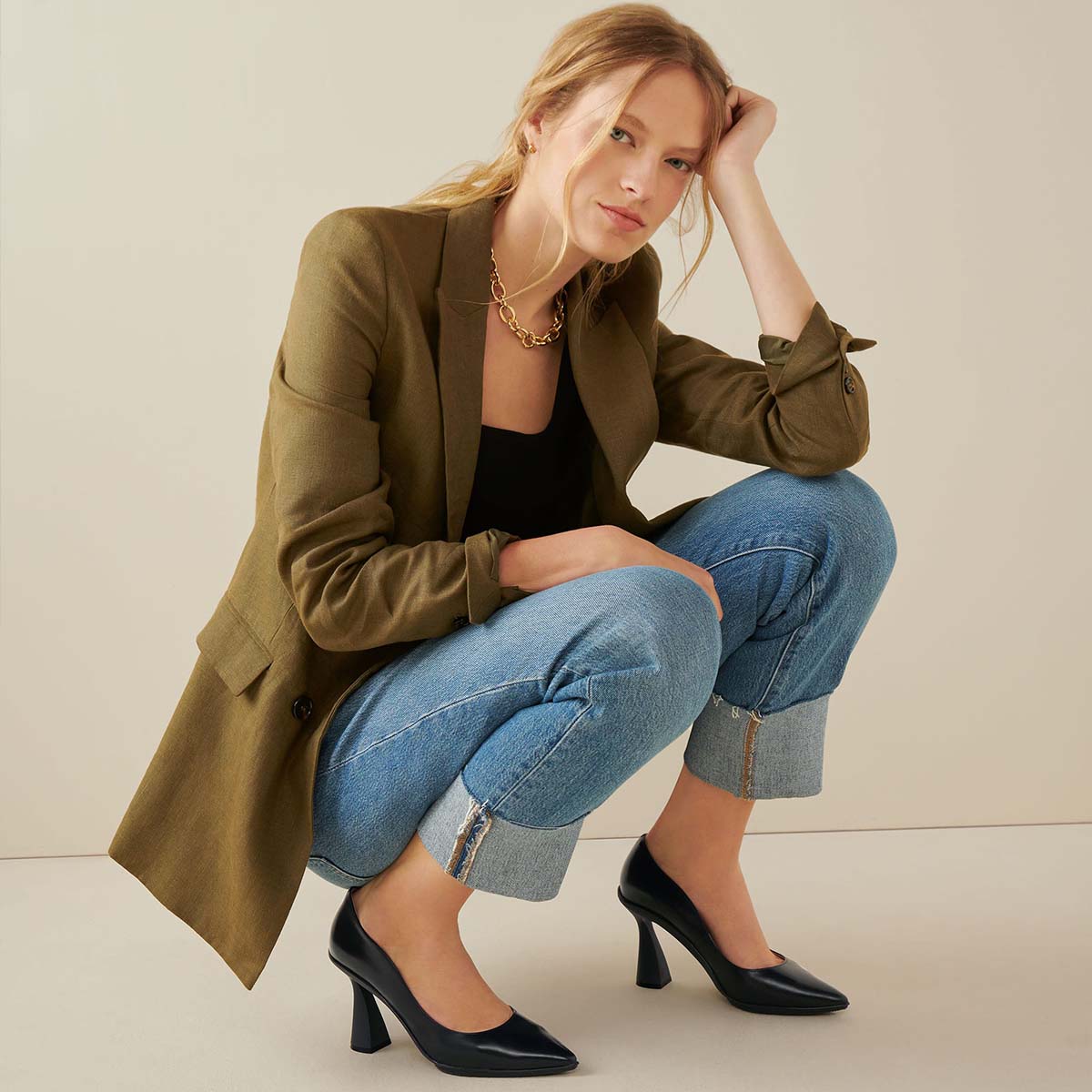 Cole Haan Women's Grand Ambition York Pump Black נעלי נשים קול האן